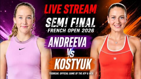 Andreeva Vs Kostyuk : Direct Du 4 Juin 2026