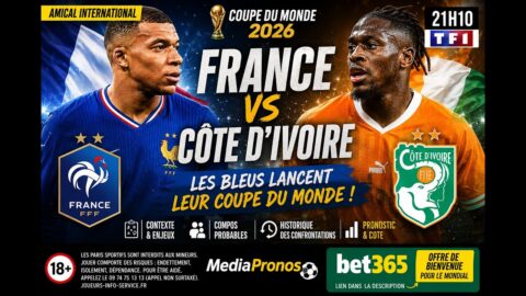 Pronostic France – Côte D&rsquo;ivoire 4 Juin 2026